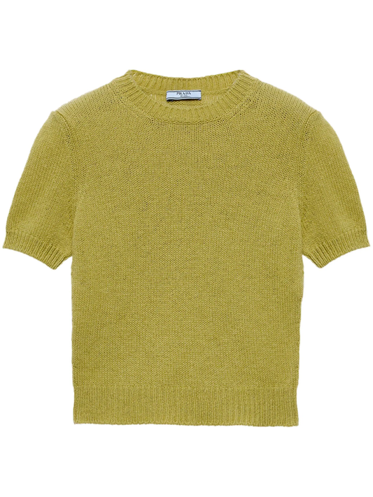 short-sleeve cashmere sweater