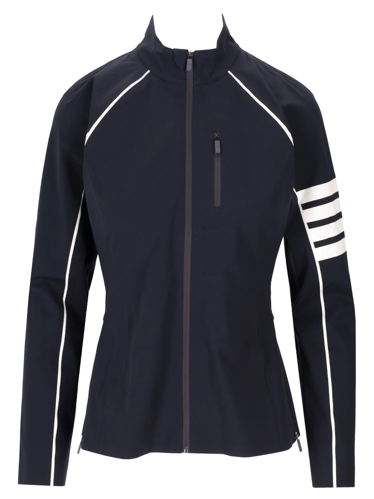 COMPRESSION ZIP UP JACKET W/ 4 BAR IN POLYAMIDE STRETCH INTERLOCK