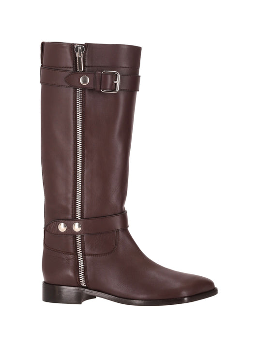 OBLIQUA RIDING BOOTS - Calfskin