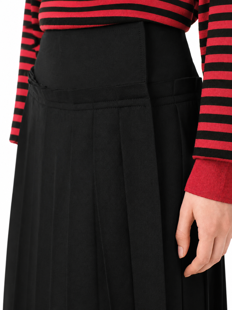 MIDI PLEATED SKIRT