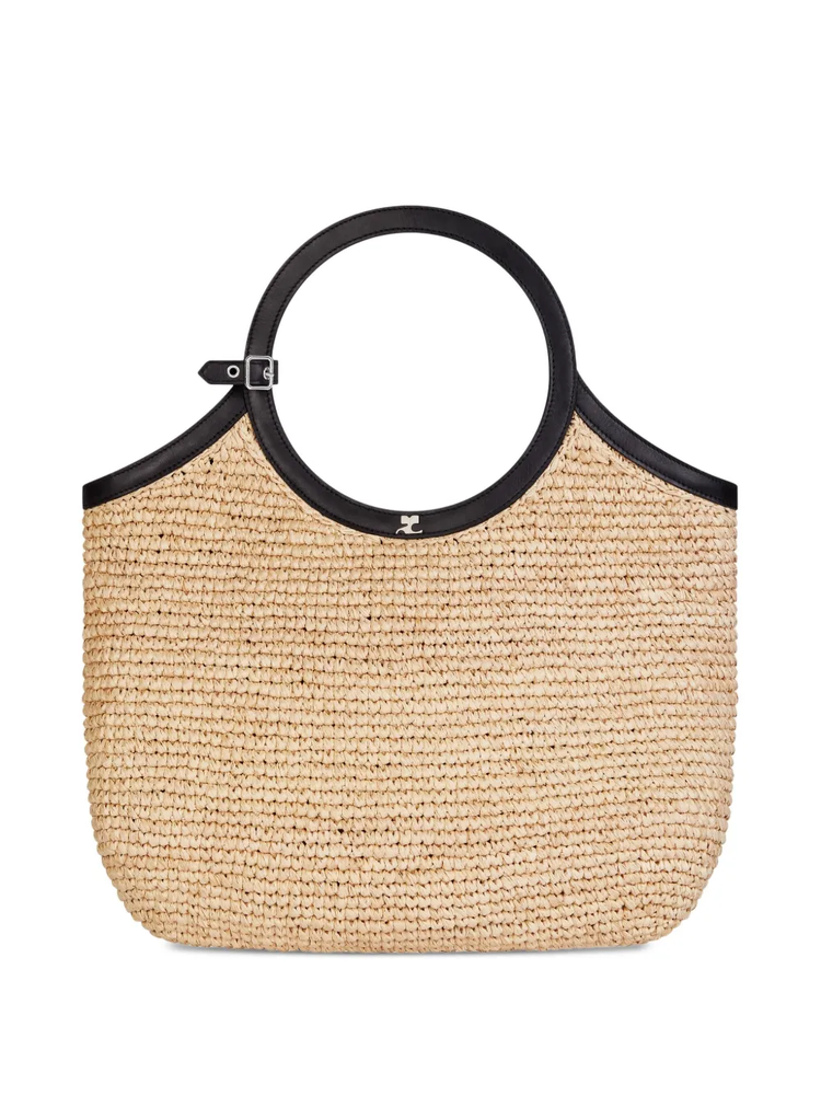 Holy raphia tote bag