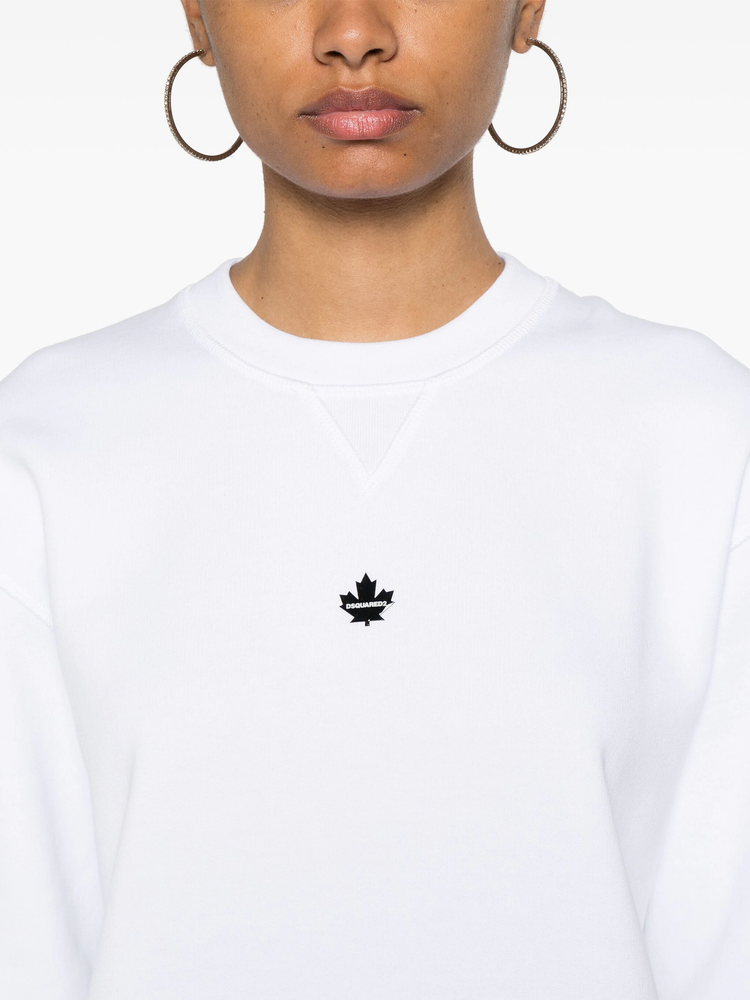 appliqué-logo cotton sweatshirt