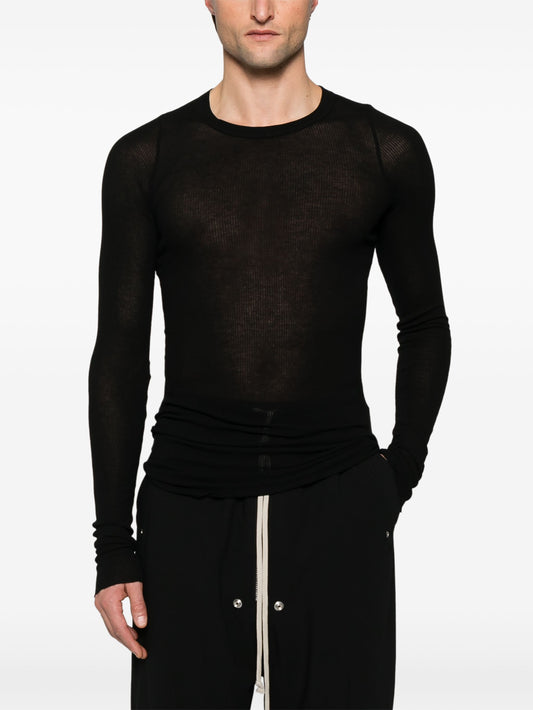 ribbed long sleeve T-shirt