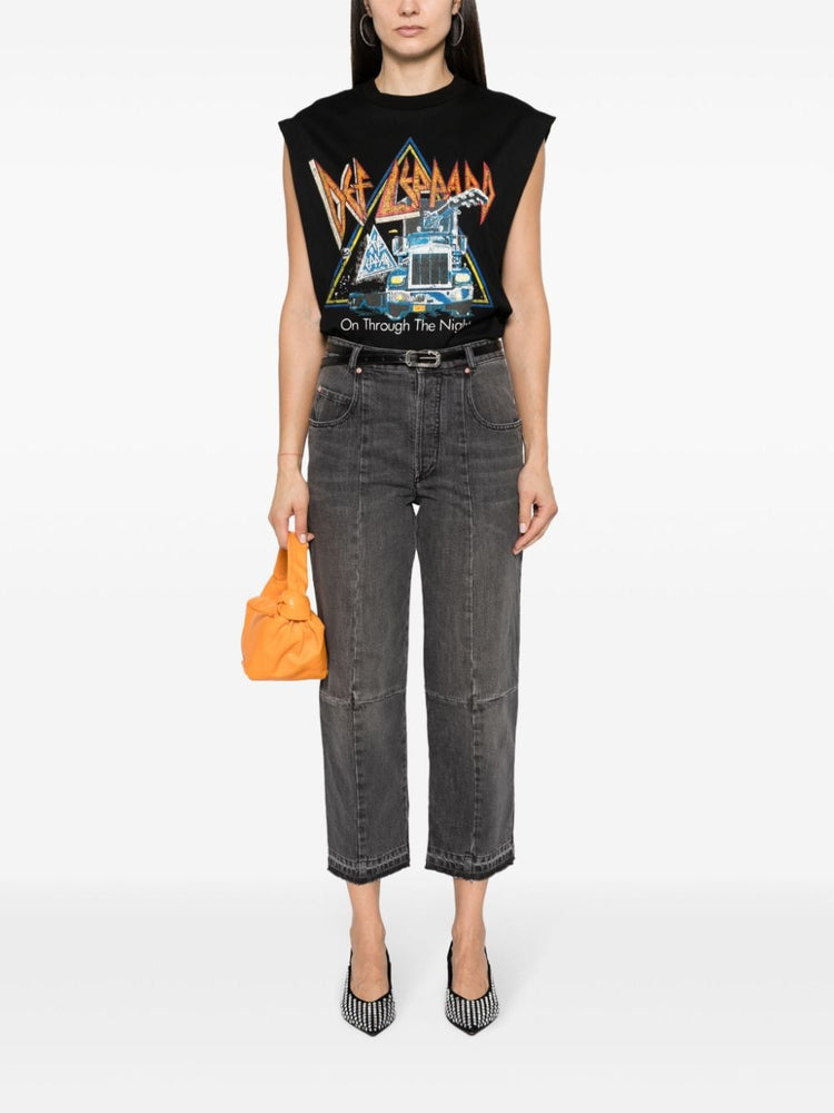 cropped straight-leg jeans