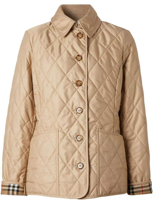 diamond-quilted jacket