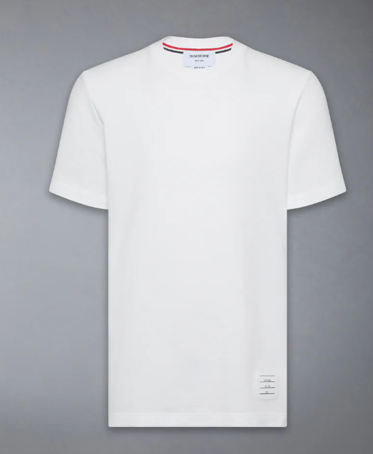 SHORT SLEEVE TEE W/ ENGINEERED 4 BAR STRIPE IN CLASSIC PIQUE