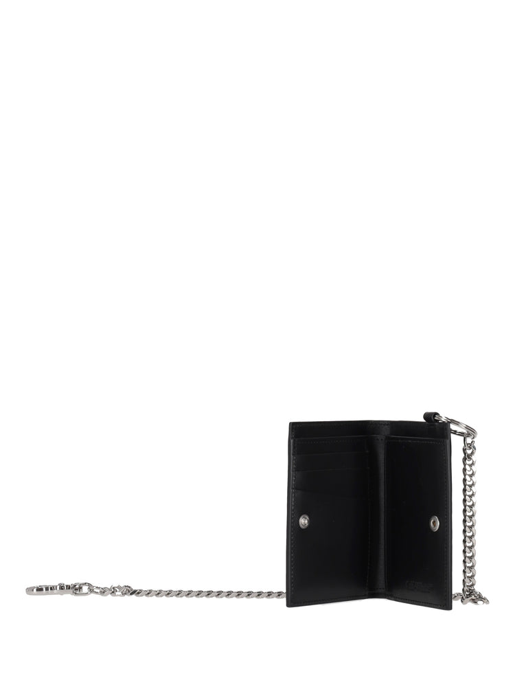 HERITAGE CHAIN WALLET BLACK - WHITE