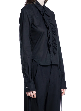 ERMA SLIM FIT RUFFLED SHIRT LIGHT COTTON