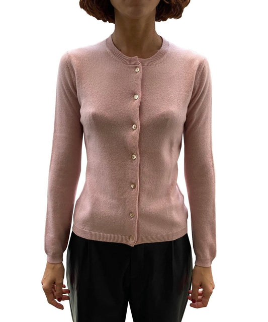 LA ROSE cardigan cashmere rosa baby