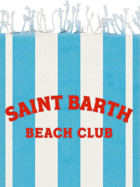 Saint Barth "Beach Club" fringed beach towel