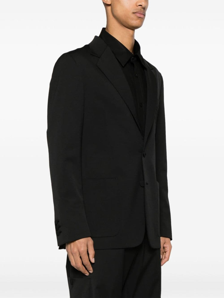 single-breasted twill blazer