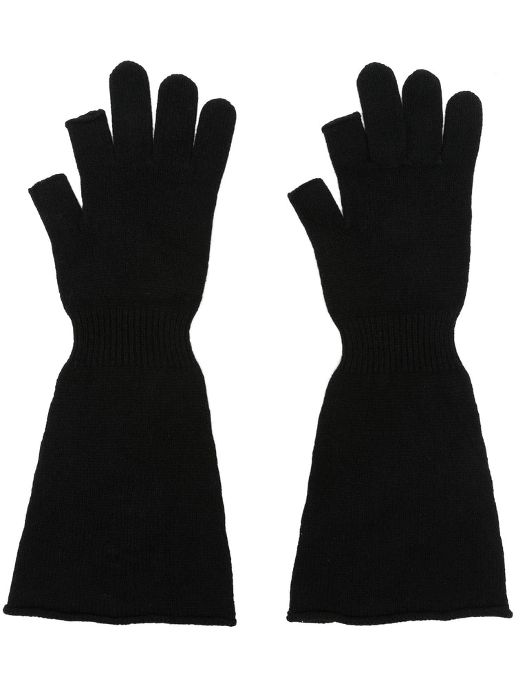 long knit gloves