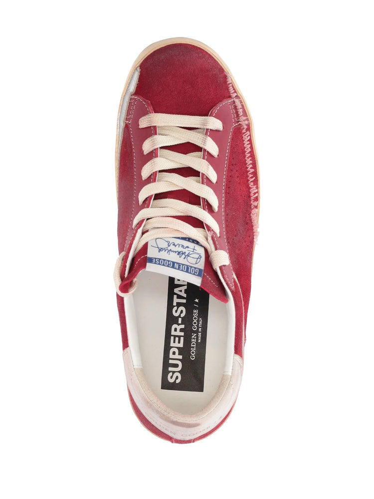 SUPER-STAR SUEDE UPPER TOE AND TONGUE PERFORATED STAR LEATHER HEEL