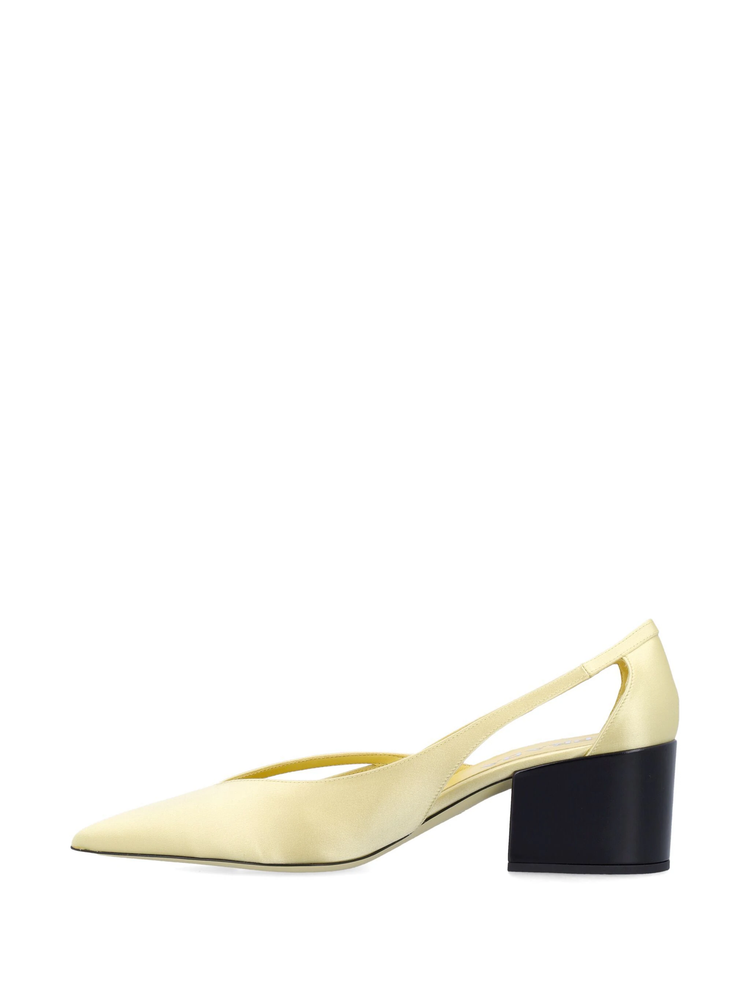 55mm satin cut-out pumps