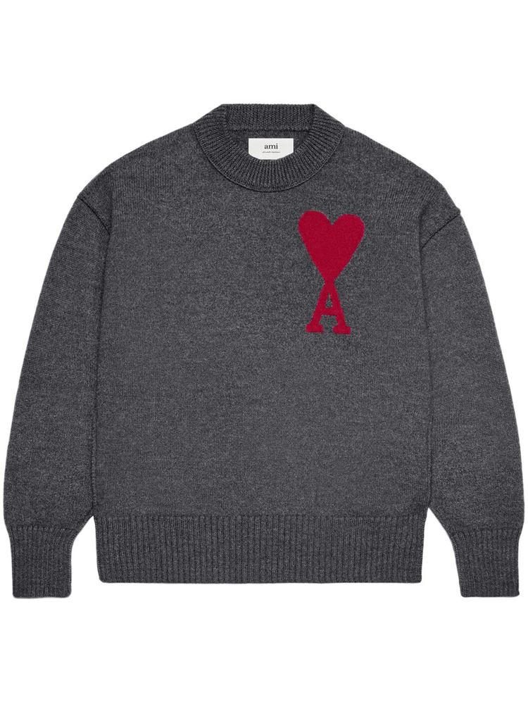 Ami de Coeur intarsia-logo wool jumper