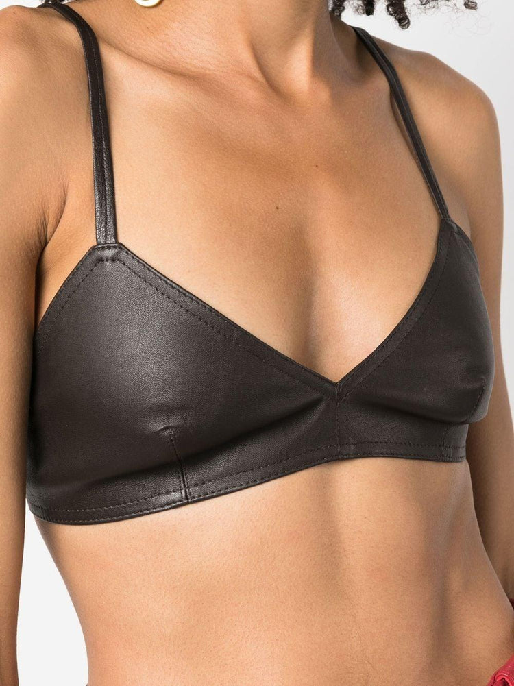 THE MANNEI Sierra leather bralette