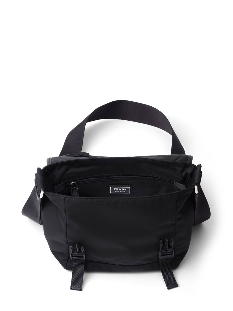 Re-Nylon and Saffiano leather shoulder bag