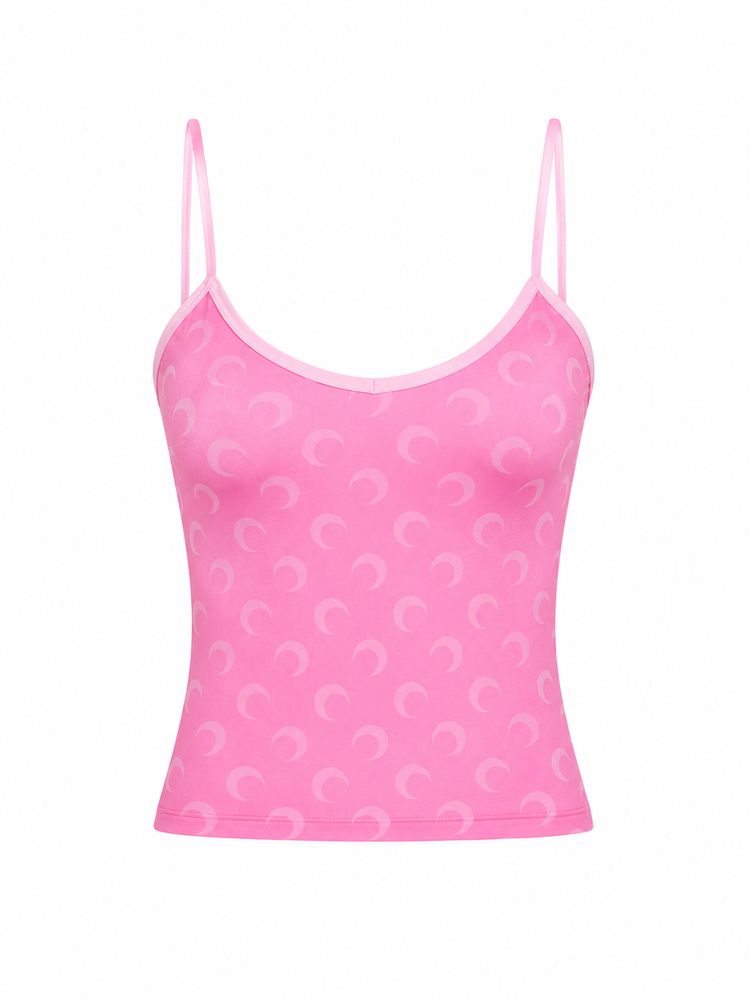 MOON PRINTED JERSEY STRAPS TOP