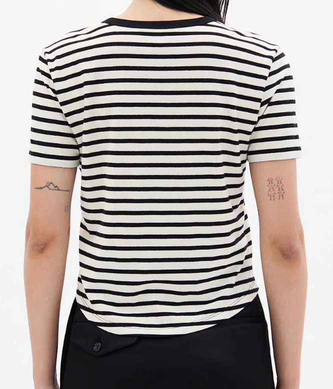 FLOOR MICRO T-SHIRT BRUSHED STRIPED JERSEY
