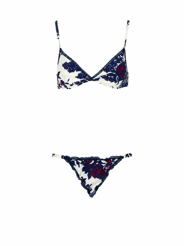 LAURA URBINATI Slip crepe chine stretch print white