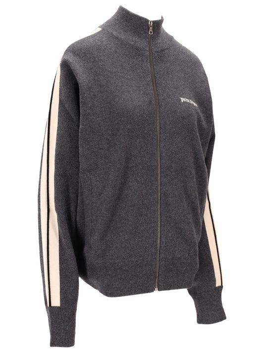 CLASSIC LOGO KNIT TRACK JKT DARK GREY -