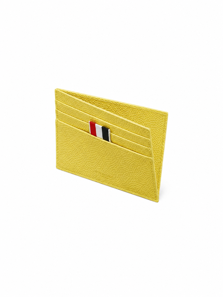single pebbled-leather card holder
