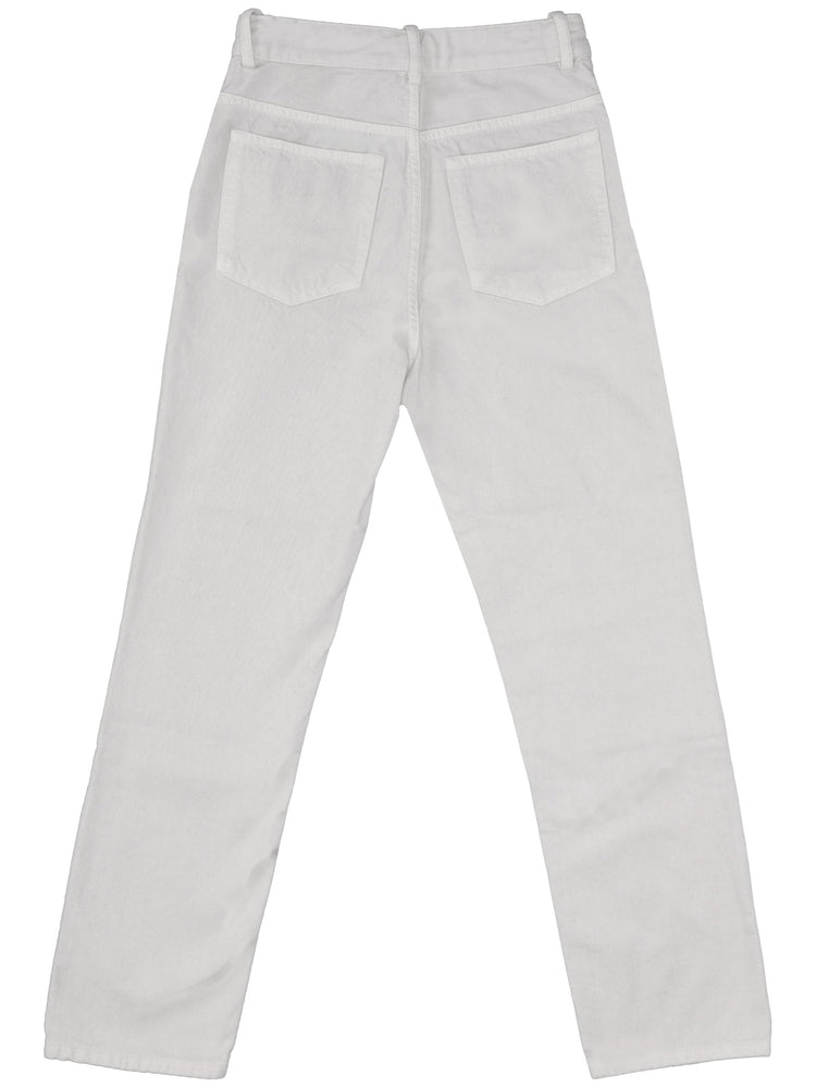 HERME 5-POCKETS SLIM FIT CROPPED TROUSERS DENIM
