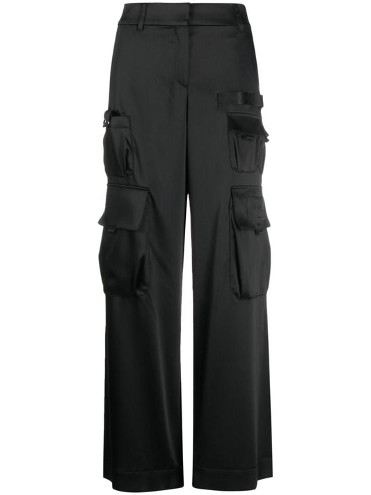 satin cargo trousers