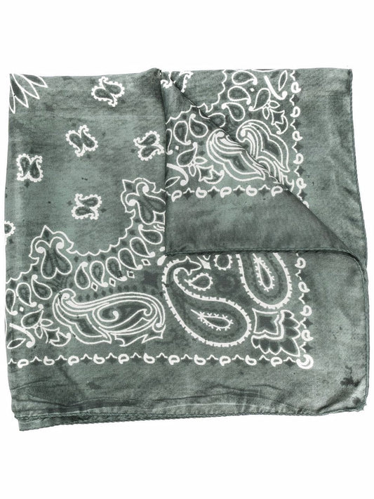 GOLDEN FOULARD PAISLEY PRINT SILK