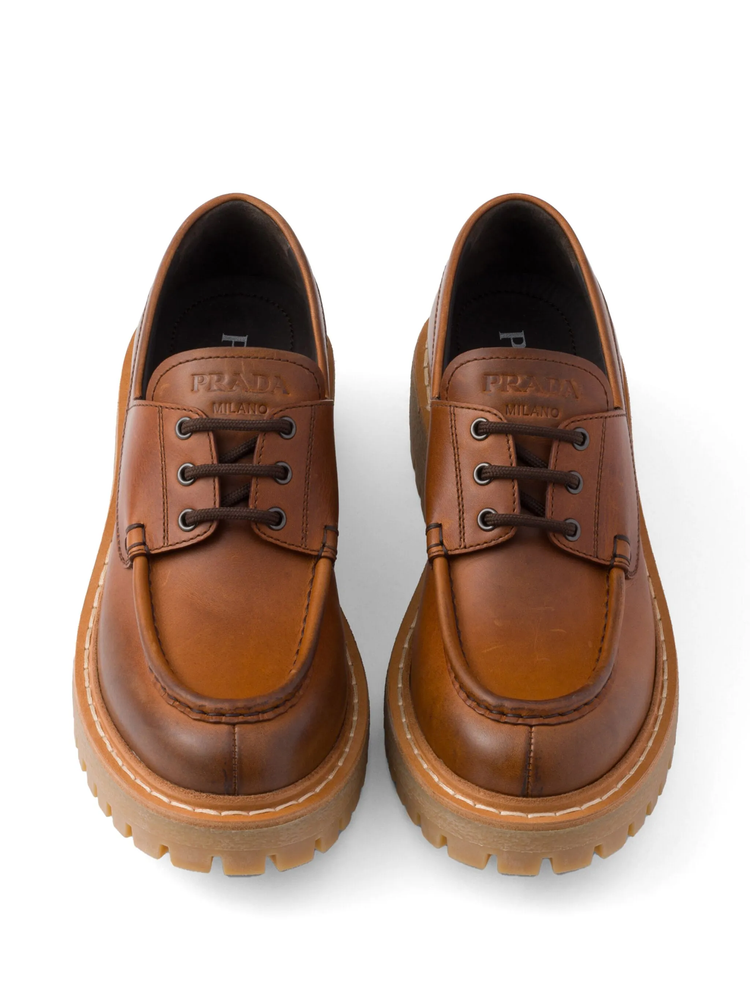 45mm lace-up leather loafers