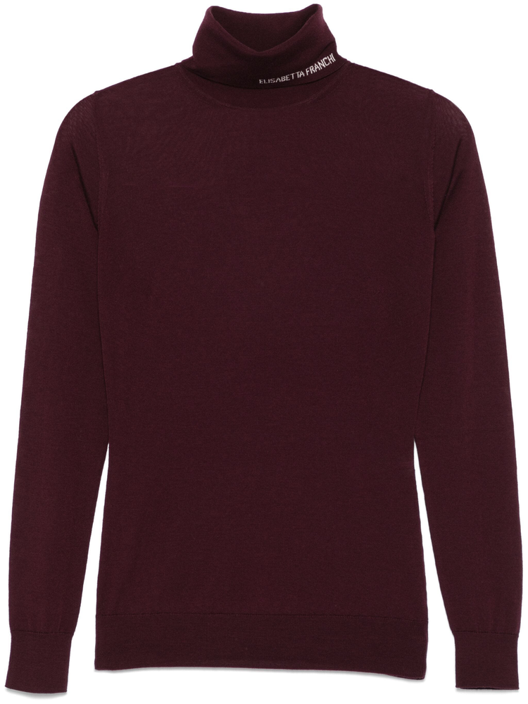 roll neck semi-sheer jumper