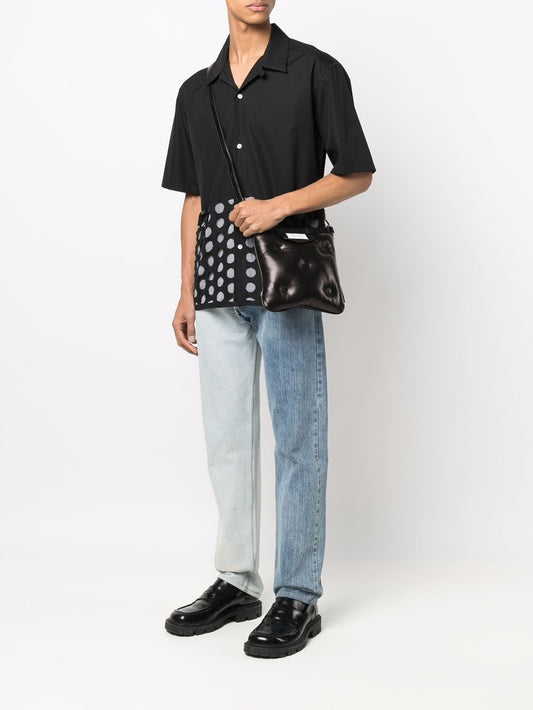 quilted leather messenger bag