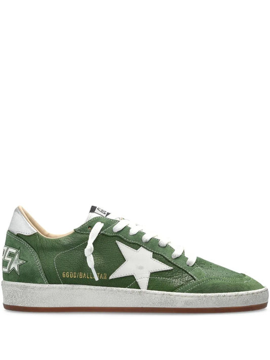BALLSTAR NAPPA UPPER TOE AND SPUR NYLON TONGUE LEATHER STAR LAMINATED HEEL