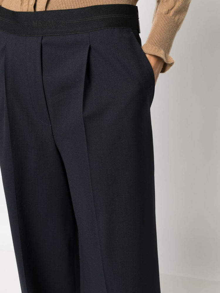 MSGM wide-leg high-waist trousers