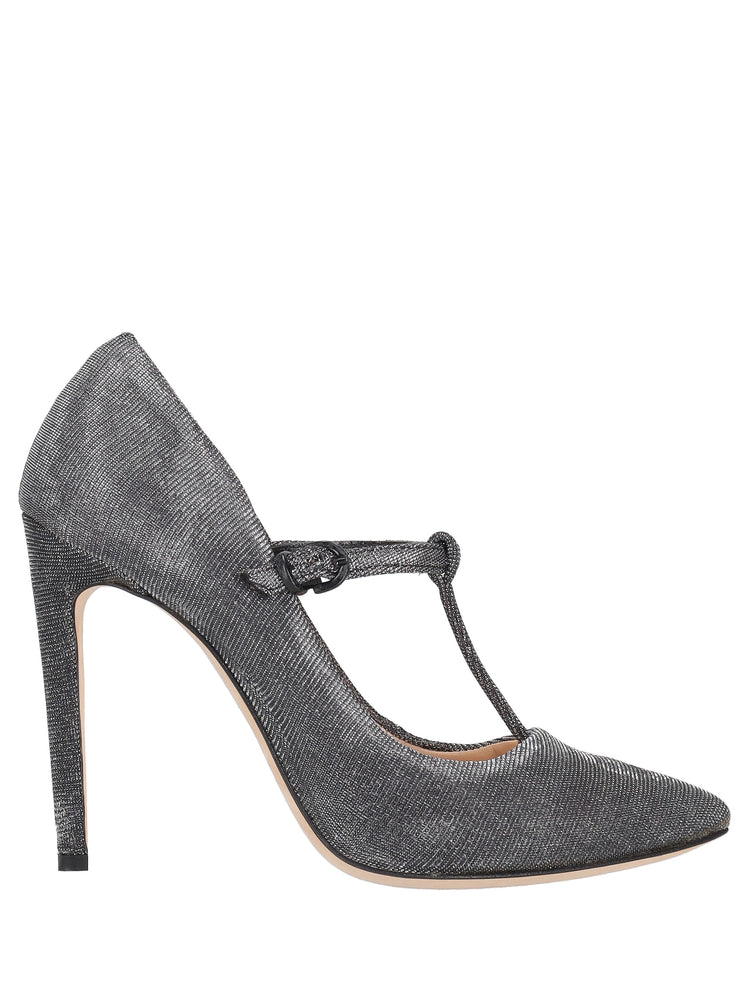 lurex pointed pumps