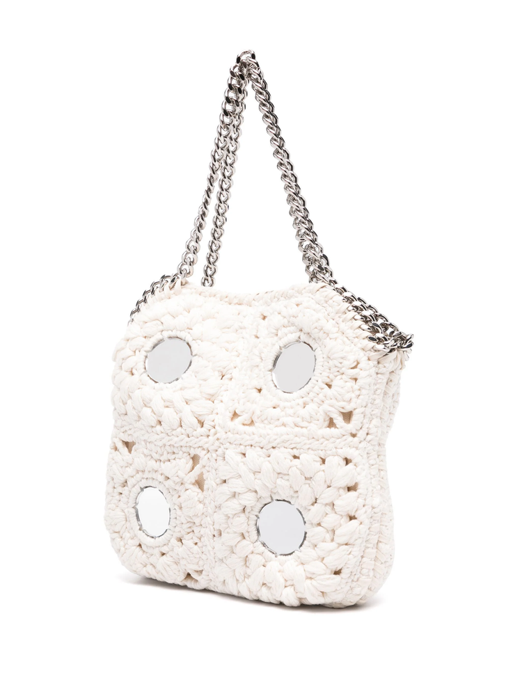 Falabella crochet shoulder bag wit mirrors