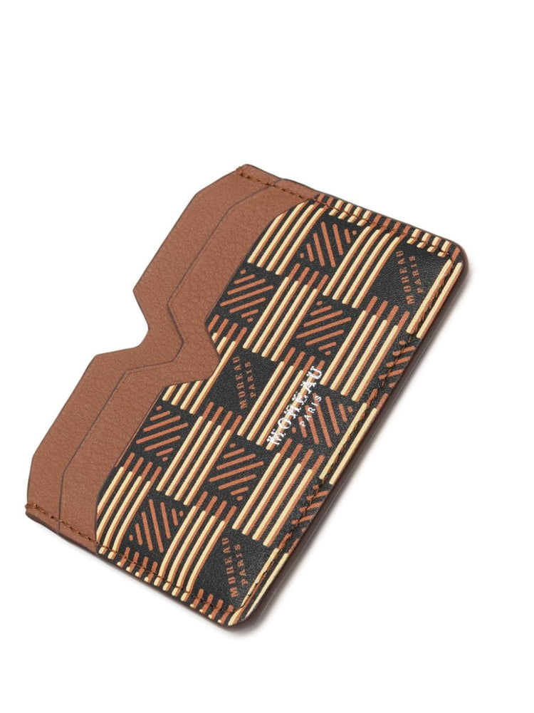 logo-stamp leather card holder