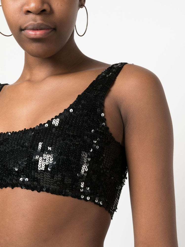 sequin cropped top