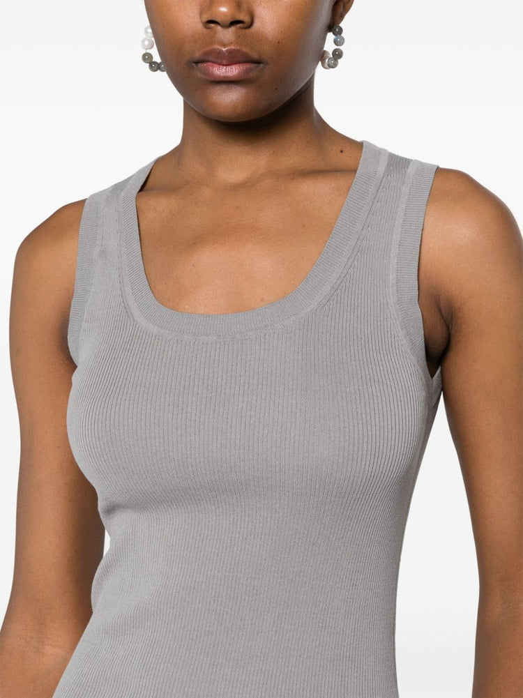 ribbed-knit tank top