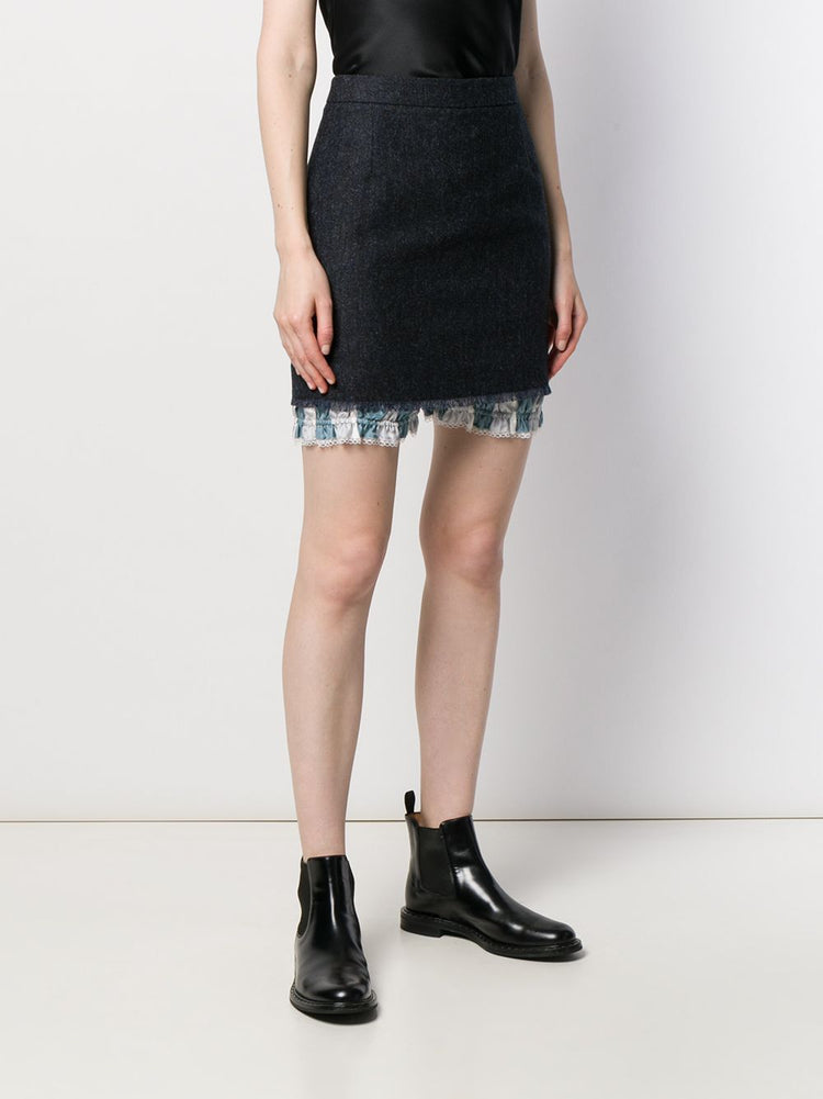 THOM BROWNE layered mini skirt