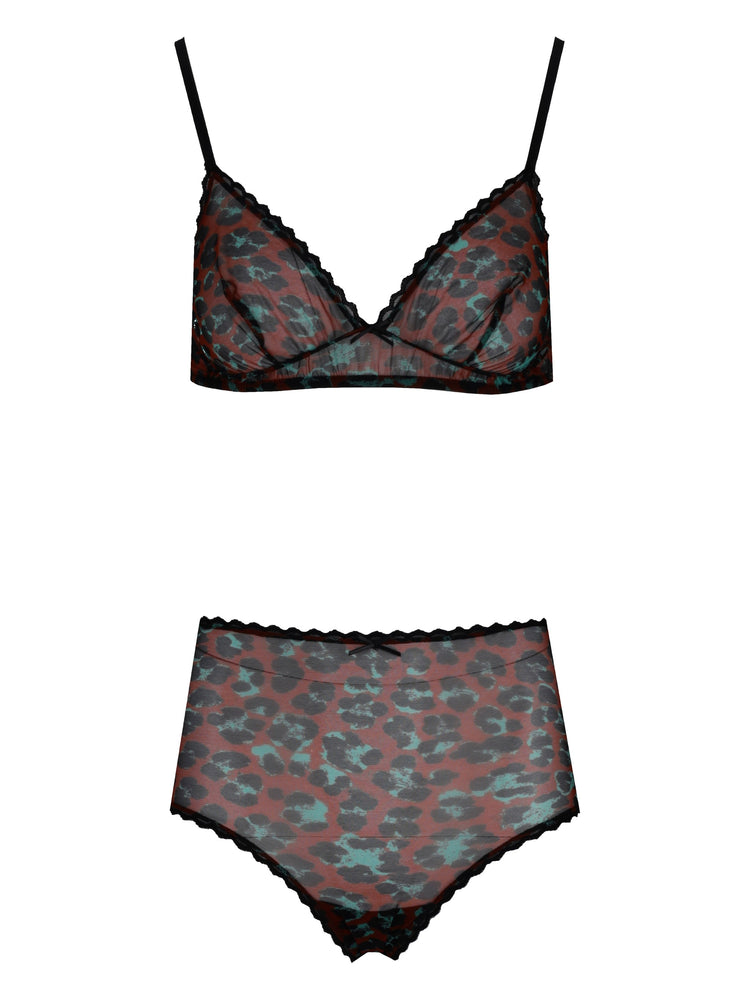 LAURA URBINATI Slip alto verde&rosa