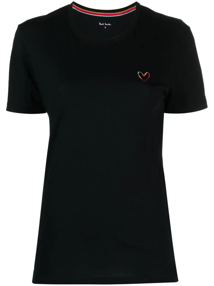 PS Swirl heart-embroidered T-shirt