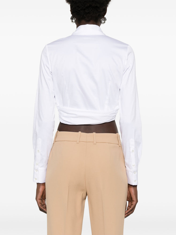 cropped poplin shirt