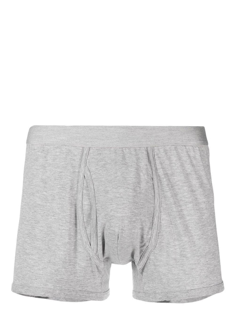 melange-jersey cotton boxers