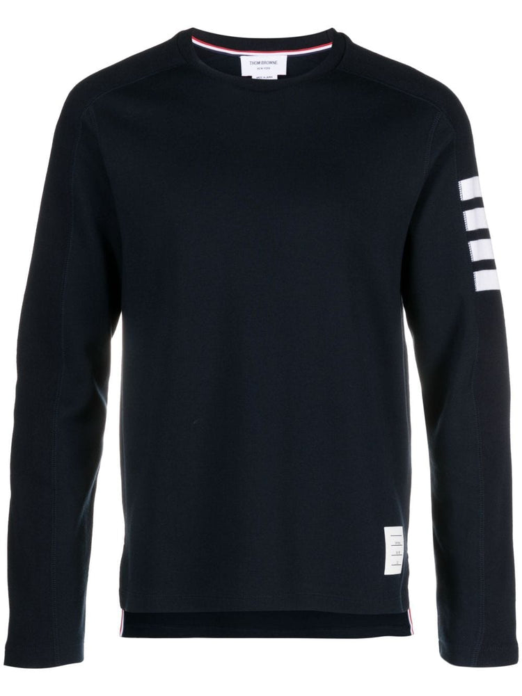 4-Bar stripe cotton sweatshirt