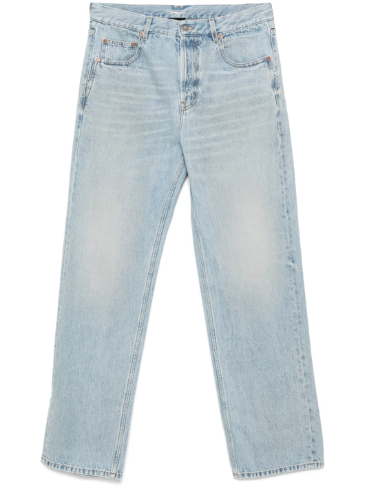 mid straight-leg baggy jeans