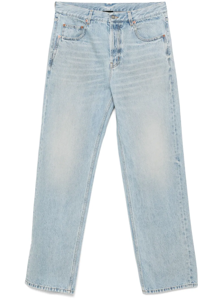 mid straight-leg baggy jeans
