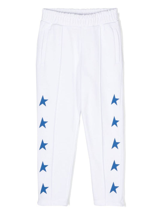 star-print jersey trousers