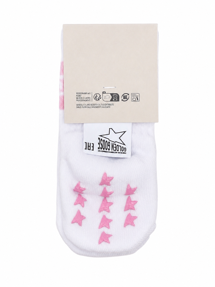 BABY'S SOCKS HIGH RIB/ LOGO STRIPES/ STARS UNDER FOOT