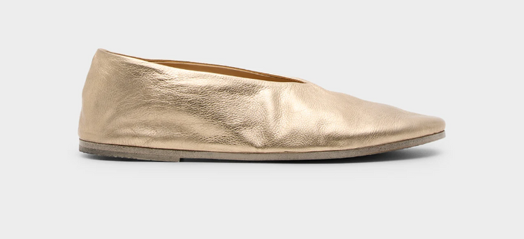 COLTELLACCIO - BALLERINA PELLE VITELLO LAMINATA ST